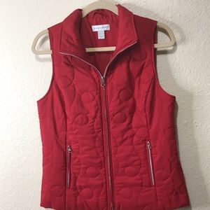 Christopher And Banks Women’s Red Quilted Vest. Very Good Condition. Size S.